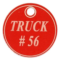 Ipari biléta - piros kör 38 mm