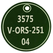 Kulcs biléta - zöld kör 30 mm