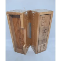 Asztali Öröknaptár fából 4 kocka