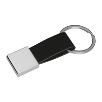 Kulcstartó műbőr szalaggal  FEKETE / UTOLSÓ DARABOK