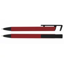 Alumínium golyóstoll mobiltartóval - Piros