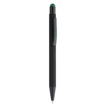 Golyóstoll, gumírozott felülettel- sötétzöld