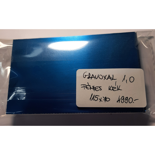 Akciós darabolt Gravoxal fényes kék 1,0 mm 