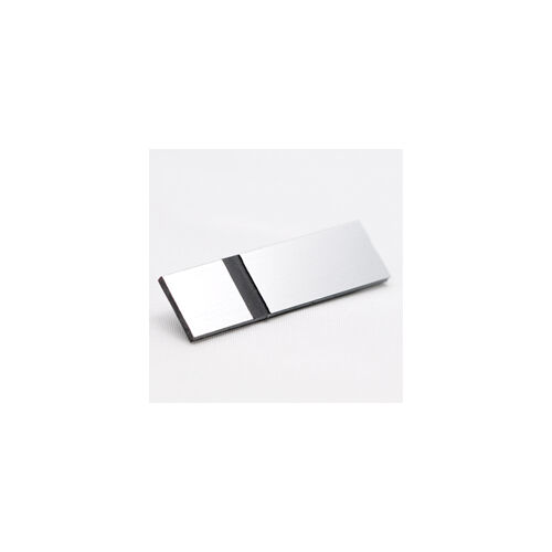 Metallex 0,8 mm  szállrahúzott ezüst(alu) / fekete  (350) 610x610mm