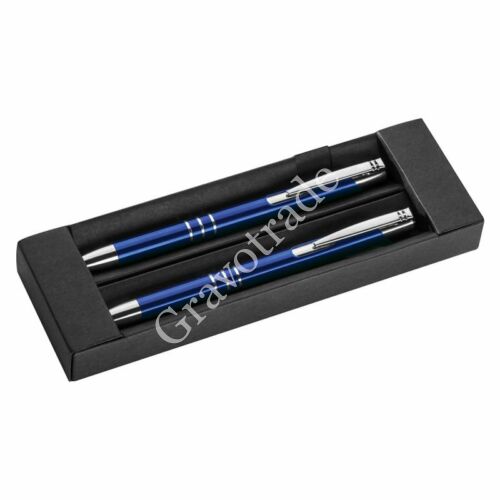 Fém toll és ceruza szett kék