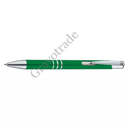 3 díszítő gyűrűs fém toll - zöld