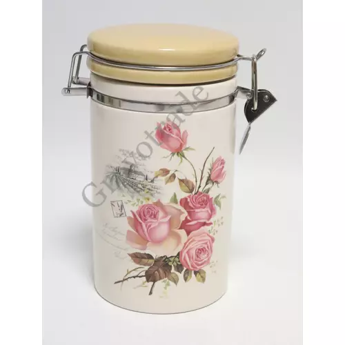Vintage csatos üveg, rózsa mintás 750 ml