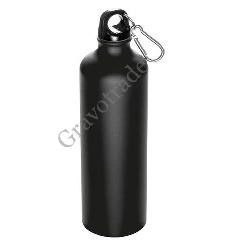 800 ml-es palack karabinerrel, fekete